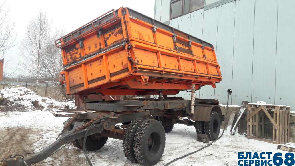 Пескоструй и покраска самосвального прицепа — до